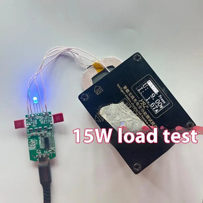 15W Wireless Charger Dual Coil Type-C Interface PCBA Module Convenient for Home And Car Use
