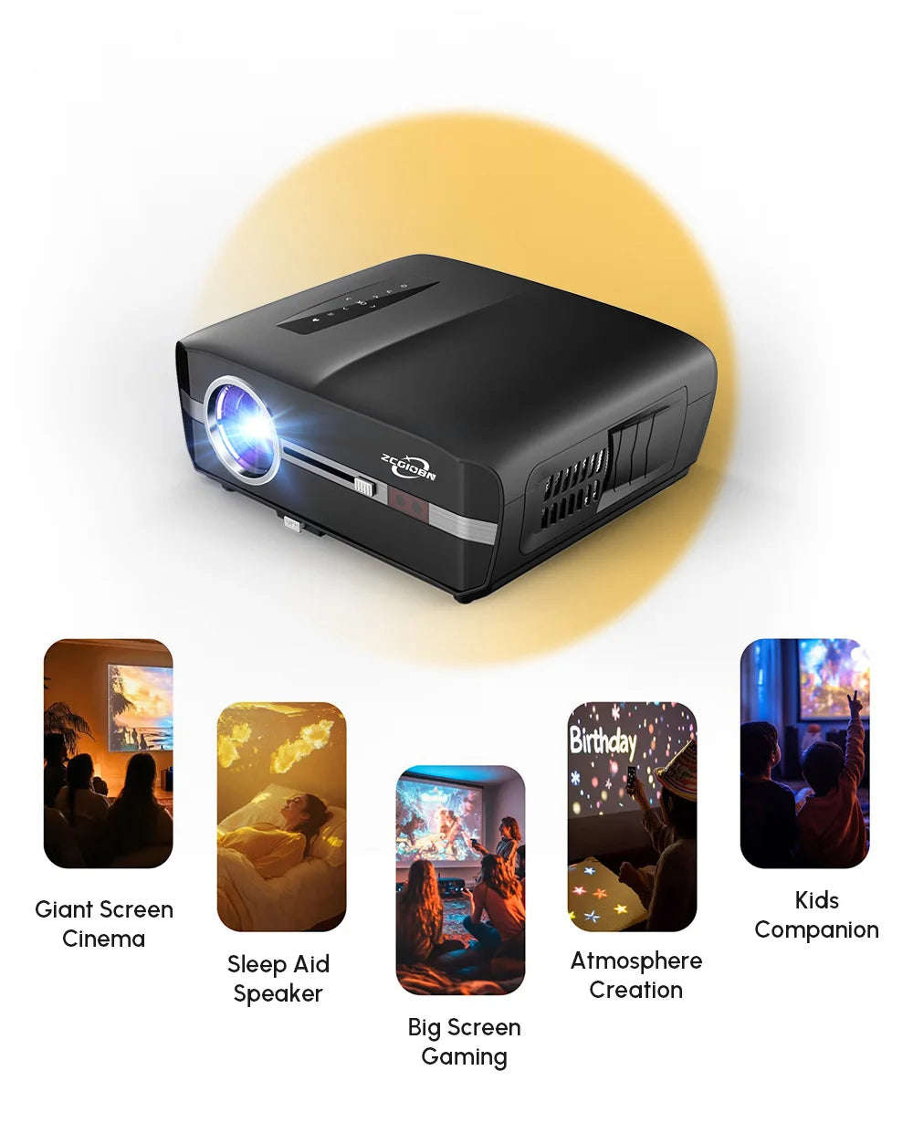 Official Google TV 4K Smart Projector Netflix Certified Native 1080P Dolby Audio WiFi6 Auto Focus HDR Home Theater HDMI BT5.4