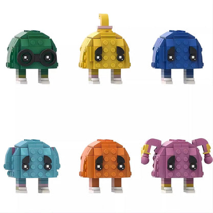 Bricklink Friends Fast Food Restaurant Anime Figures Bricks Head Ronald Milkshake Grimaced Building Blocks Toys Christmas Gift