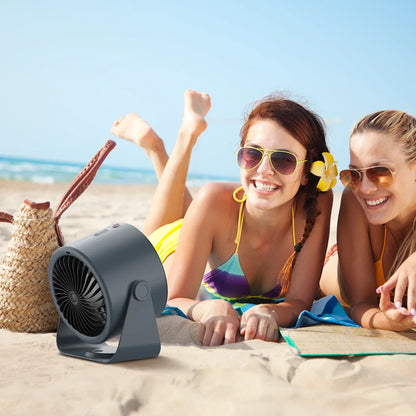 GOOJODOQ Desktop Fan 4000mAh Silent Adjustable Speed Air Circulation Fan 100 Speeds with Digital Display Wall Mountable