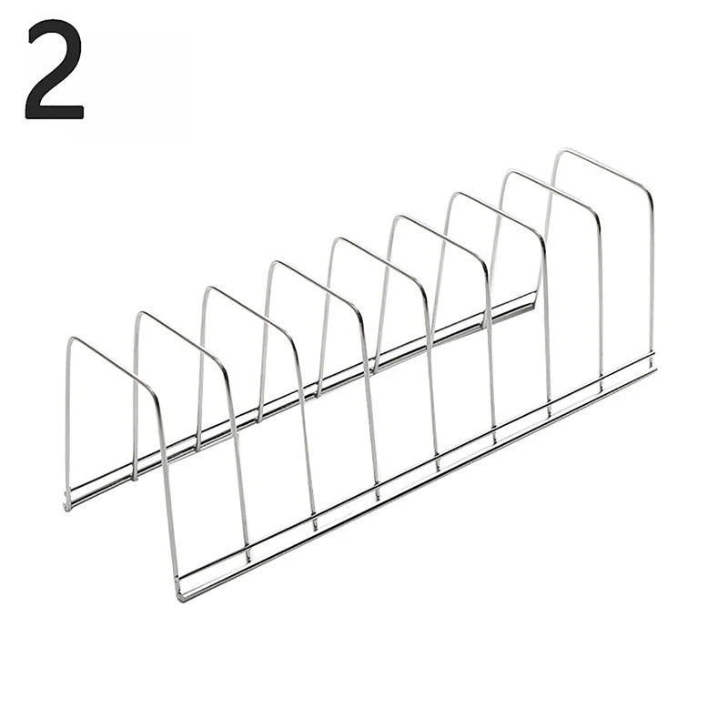 Stainless Steel Dish Draining Rack Kitchen Pot Lid Plates Storage Racks Multipurpose Shelf Bowl Drying Holder Kitchen Organizer
