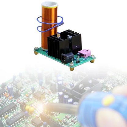 DIY Mini for Tesla Coil Kit DIY Music Loudspeaker Board Arc Experiment High Temperature High Pressure Plasma DC 15-24V 15W 2A