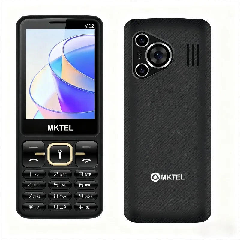 MKTEL M82 Feature Phone Large Keypad 2.8" Dual SIM 1800mAh Bluetooth MP3 Camera Mini Phone
