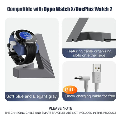 Watch Charging stand For OPPO WatchX/Oneplus Watch2 Smart Watch Dock Holder Charger Stand  With OPPO WatchX Cable