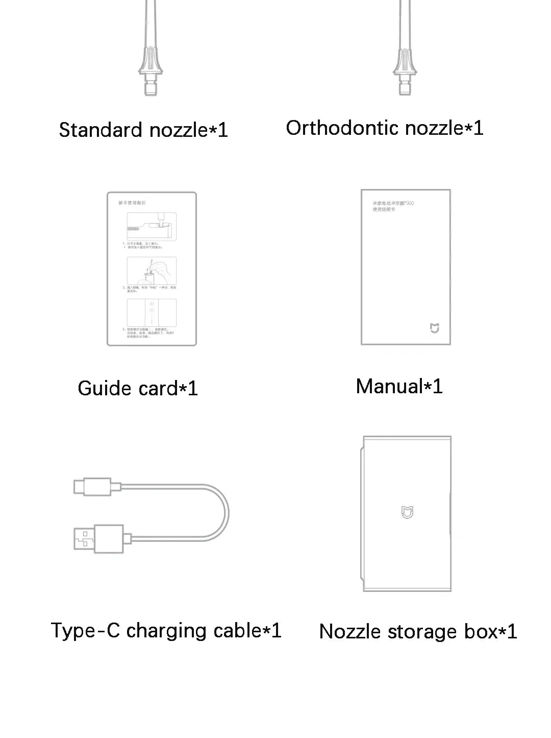New MIJIA Portable Oral Irrigator F300 Dental Water Jet Water Flosser Teeth Whitening Bucal Tooth Cleaner Waterpulse MEO703