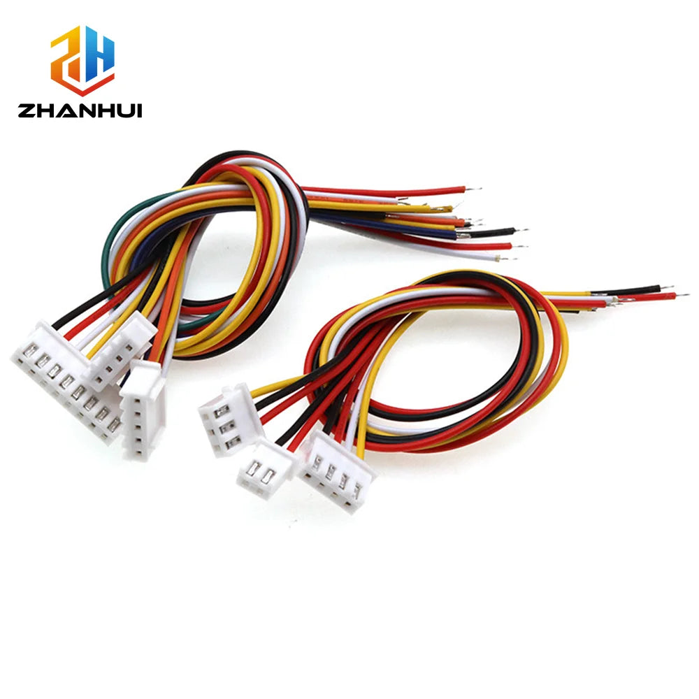 5PCS SH/JST/ZH/PH/XH 1.0MM 1.25MM 1.5MM 2.0MM 2.54MM Female Plug Connector with 10/20/30cm Wire 2/3/4/5/6/7/8/10/12P