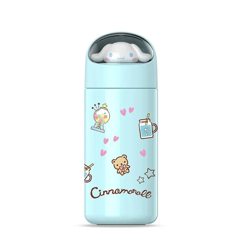 350MLStainless Steel Thermos Cups Student Kids Anime Cartoon Vacuum Flask Cute kitten/Dog/Bear Insulated Water Bottles Tumbler