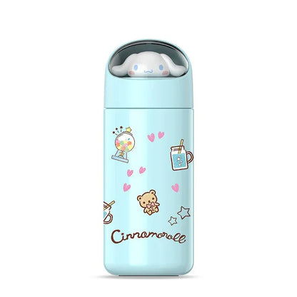 350MLStainless Steel Thermos Cups Student Kids Anime Cartoon Vacuum Flask Cute kitten/Dog/Bear Insulated Water Bottles Tumbler