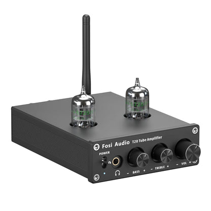 Fosi Audio T20 Bluetooth Vacuum Tube Amplifier AptX HD Stereo Power Amp 50W TPA3116 Headphone Amplifier For Home Speakers
