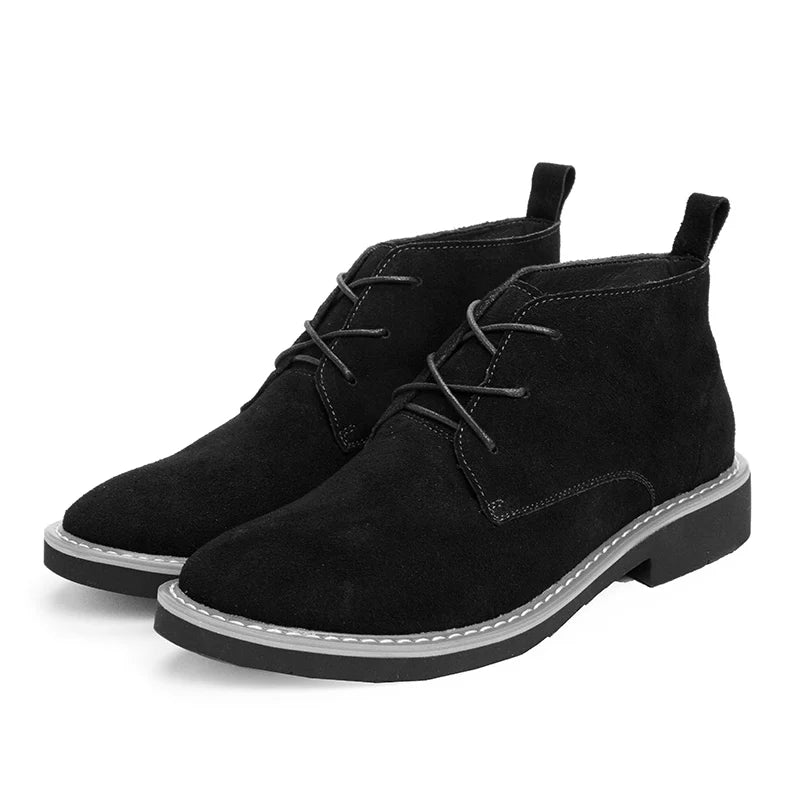 2025 Hot Selling High Top Retro Mens Casual Shoes Outdoor Wear-resistant Lace Up Flat Shoes Autumn and Winter Warm Walking Shoes