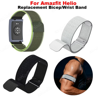 Adjustable Nylon Strap For Amazfit Helio Bicep/Wrist Band Breathable Sport Fitness Tracker Replacement Loop Accessories