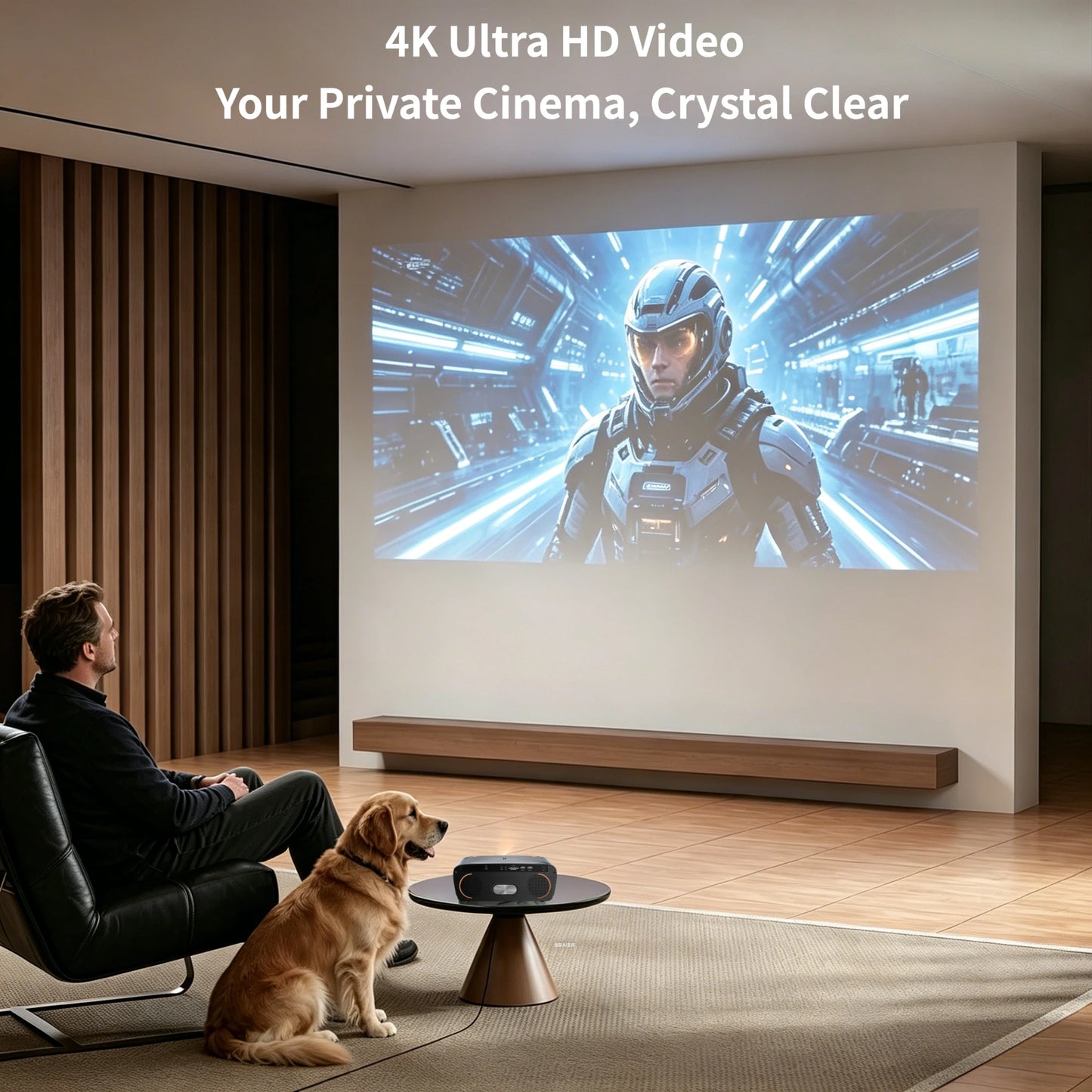 4200 ANSI 4K UHD Projector Smart Android 14 Google TV Video Beamer 2.4G+5G WiFi6 TOF Auto Focus Dual Speaker Home Theater 2026