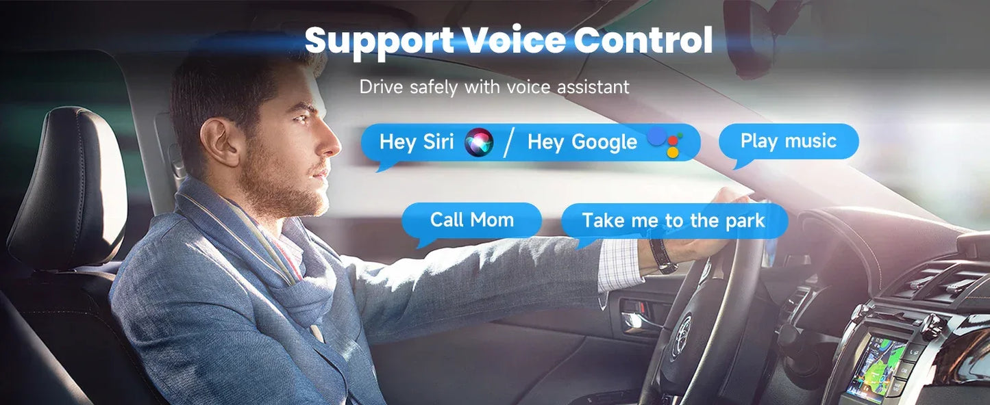 Carplay Android Auto Wireless Adapter 2 in 1 Carplay Adapter for OEM Car Stereo with USB Plug and Play Wired To Wireless