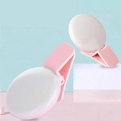 Portable Mini LED Selfie Ring Light for Mobile Phones Durable Three Step Dimming Photography Clip-On Fill Light for Perfect Self