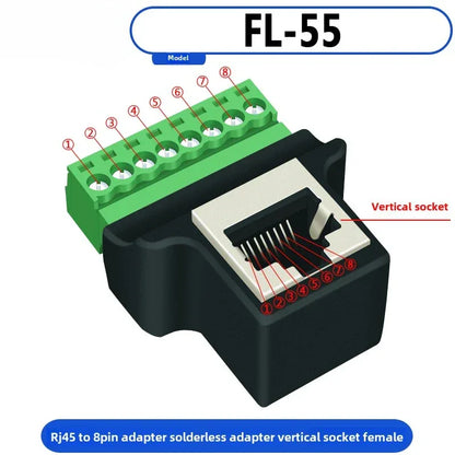 RJ45 adapter terminal RJ45 adapter terminal Cat5e Cat6 adapter board network port DIN35 guide rail installation