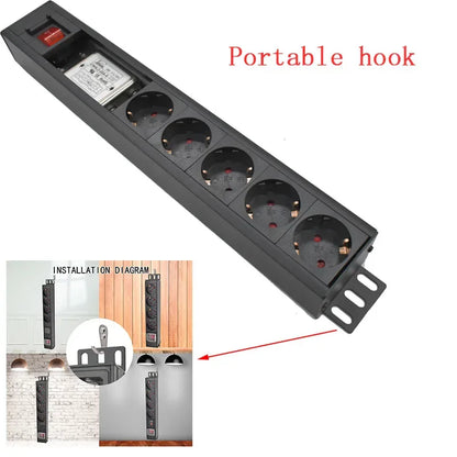 Audio Noise AC Power Filter Power Conditioner Power Purifier with EU Outlets Power Strip 16A 4000W
