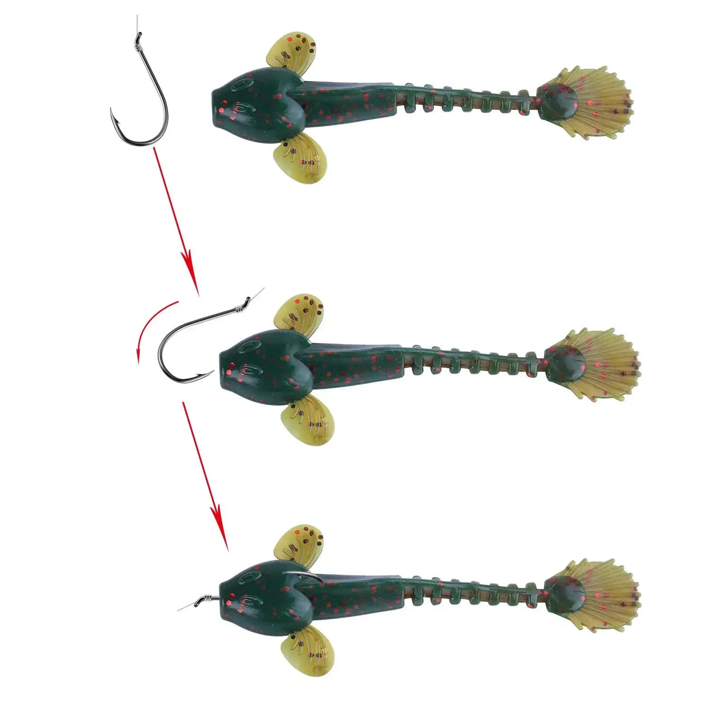 Sougayilang Soft Lure 4.5g 3.5in 90mm 12PCS/Lot Fishing Swimbait Lure Set Tail Worm Saltwater/Freshwater Fishing Baits