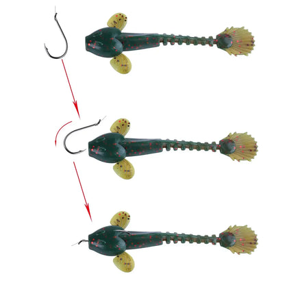 Sougayilang Soft Lure 4.5g 3.5in 90mm 12PCS/Lot Fishing Swimbait Lure Set Tail Worm Saltwater/Freshwater Fishing Baits