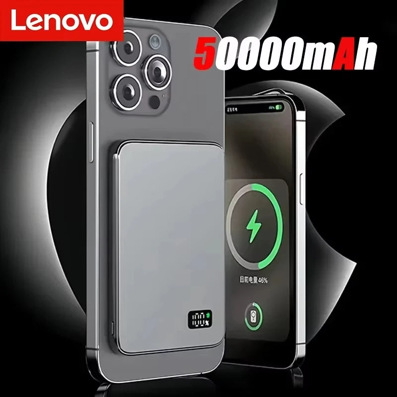 Lenovo Magnetic Magsafe Power Bank 500000mAh PD22.5W Wireless Quick Charging Portable External Battery for iPhone