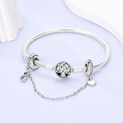 925 Silver Valentine's Day Charms Bead Sparkling Sweet Heart Rose Bear Charm Fit Original Bracelet Bangle Woman DIY Jewelry Gift