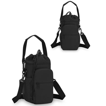 Universal Portable Water Bottle Bag Waterproof with Phone Pocket Insulated Cup Protective Cover Adjustable Strap Creative