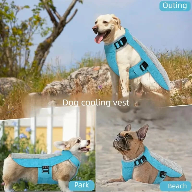 Cooling Vest - Breathable Dog Vest for Hot Summer Days - Adjustable & Lightweight Cooling Jacket with Reflective Strips