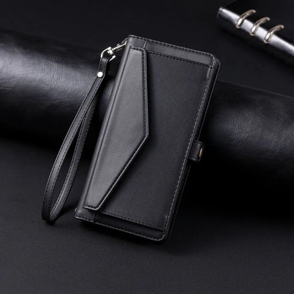 Coque Xiaomi 14 13 12 11 10 - Flip Wallet avec Porte-Carte et Lanière