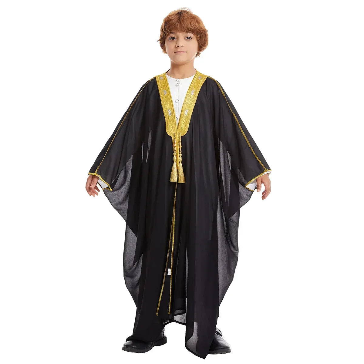 Muslim Saudi Arabian Boy Abaya Children Praying Islamic Clothing Kimono Middle Eastern Teen Dress Dubai New Fashion Classic