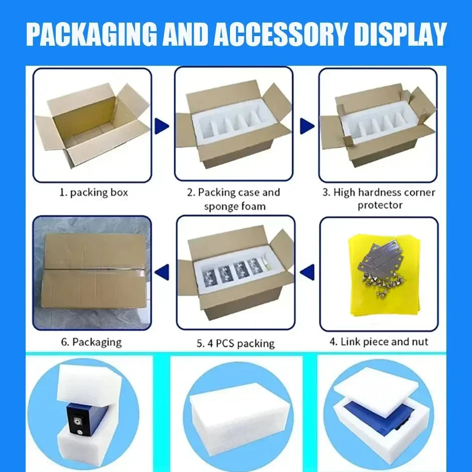 3.2V 360ah 340ah 100ah Lifepo4 Grade A battery 3C high-power energy storage rechargeable battery IY olf solar energy camping