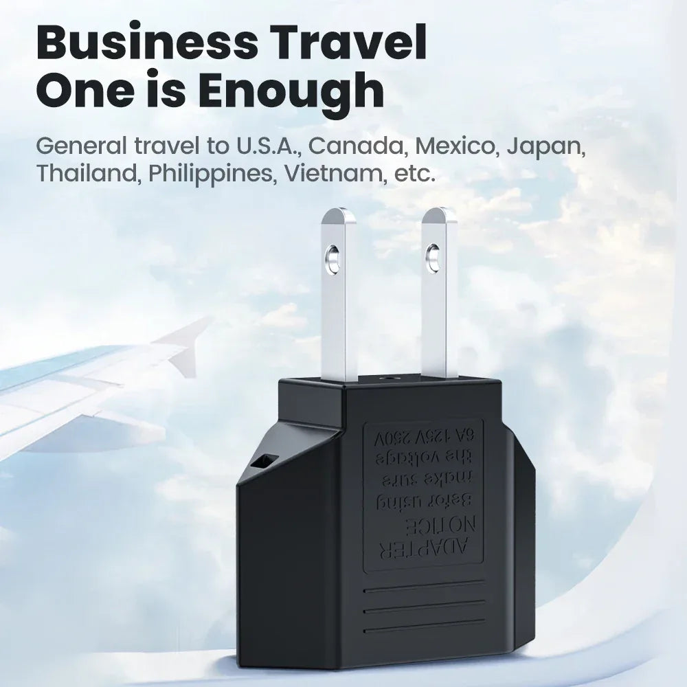 US Plug Adapter US to EU Plug Adapter European EU To US JP CN Power Adapter Electrical Plug Converter Sockets AC Charger Outlet
