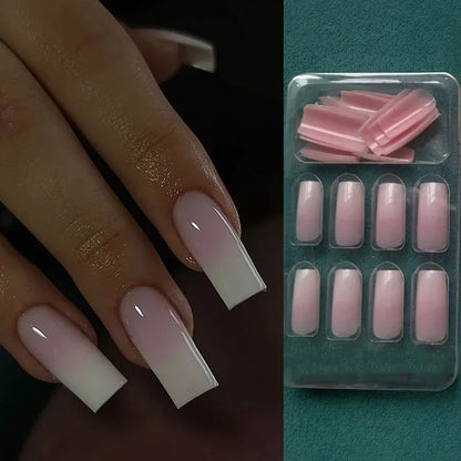 Romantic Red Lips Valentine's Day Wearable Fake Nails Frosted White Detachable Finished False Nails Press on Nails with Glue
