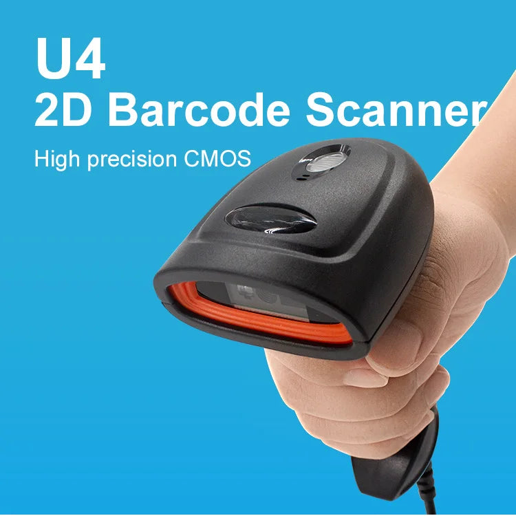 2D 1D Barcode Reader Wireless QR Bar Code Scanner CMOS Image High-speed Decoding Bluetooth Handheld Scanner for store