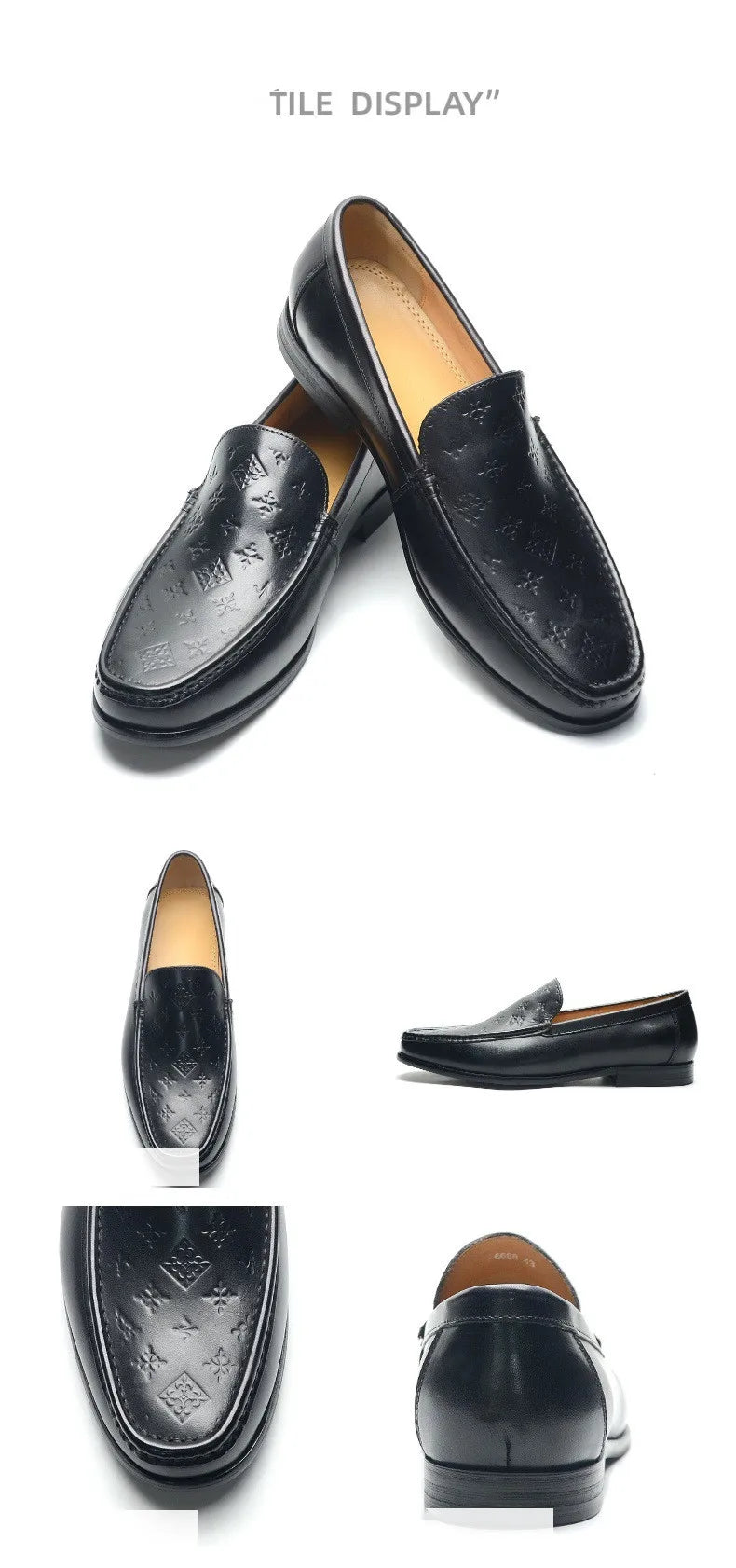 Luxury Men Formal Loafers Genuine Leather Comfortable Business Dress Shoes Slip On Mens Office Driving Shoes