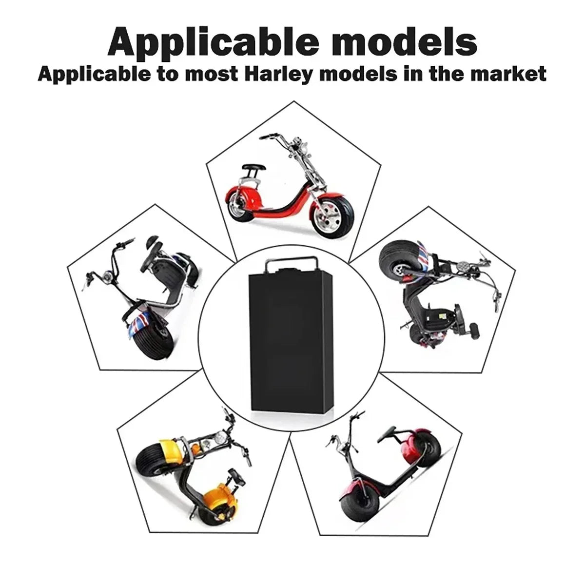 🔋60V 20Ah-60Ah Electric Motorcycle Li-ion Battery Pack 2000W For Harley Two Wheel Foldable Citycoco Electric Scooter,Free Charg