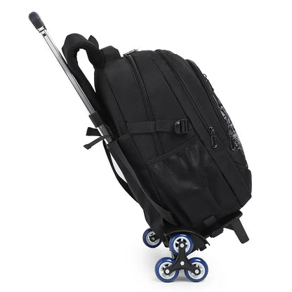 School Rolling backpack bag School Bags with wheels Student wheeled Backpacks for boys Children School Trolley Bag Waterproof