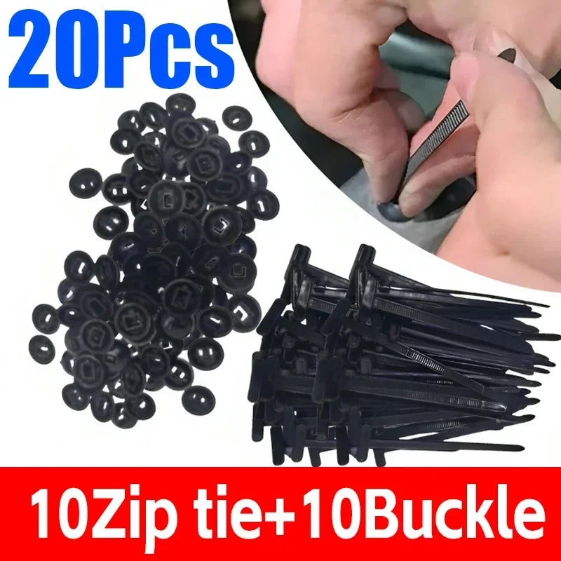Self-Locking Clip Multi-Purpose General Purpose Nylon Cable Tie Auto Fasteners Screws Replacement Clips Car Accessories 1-40 Pcs