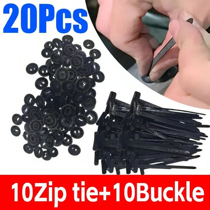 Self-Locking Clip Multi-Purpose General Purpose Nylon Cable Tie Auto Fasteners Screws Replacement Clips Car Accessories 1-40 Pcs