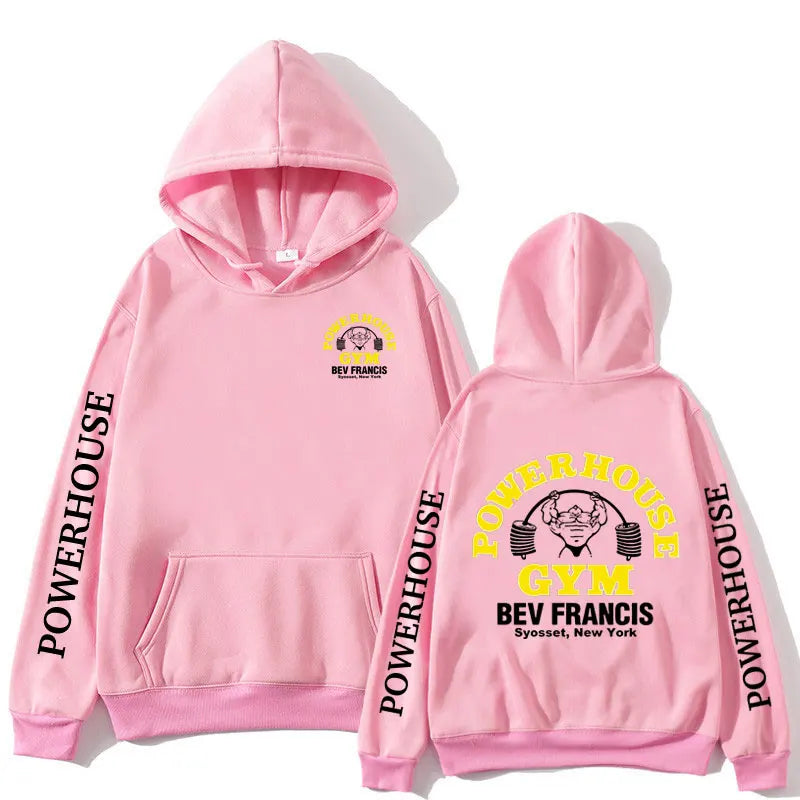 Funny Powerhouse Gym Hoodie Harajuku Men's Oversized Long Sleeve Sweatshirt Geek Fitness Hoody Tracksuit Gothic Streetwear Tops