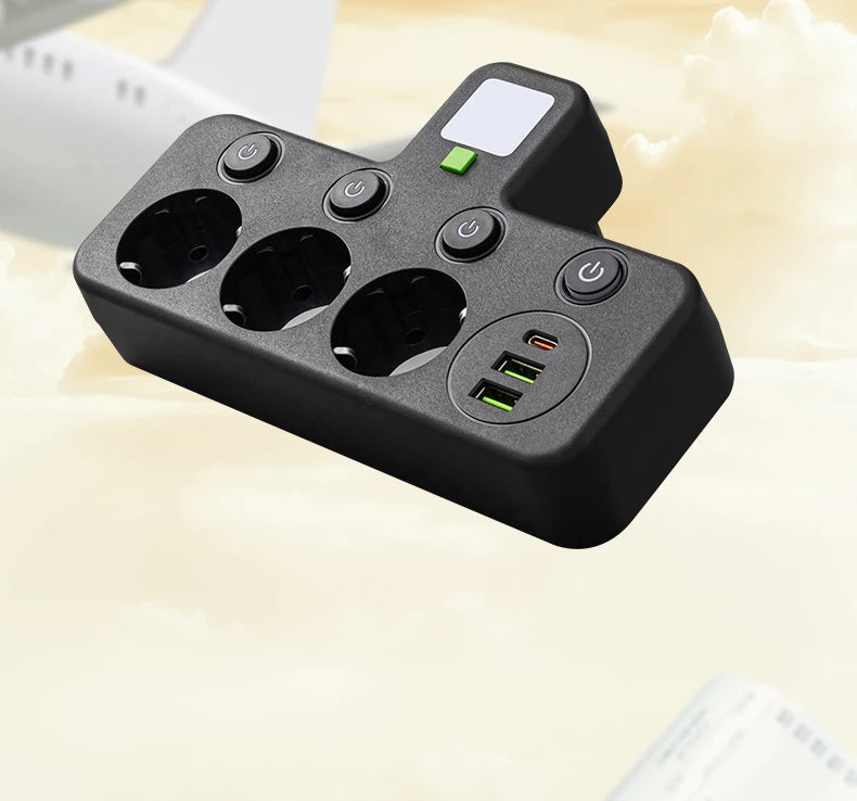 EU plug AC socket power board multi-layer wall socket universal network filter, with or without USB independent switch light ada