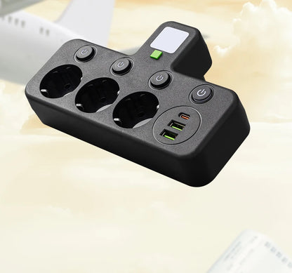 EU plug AC socket power board multi-layer wall socket universal network filter, with or without USB independent switch light ada
