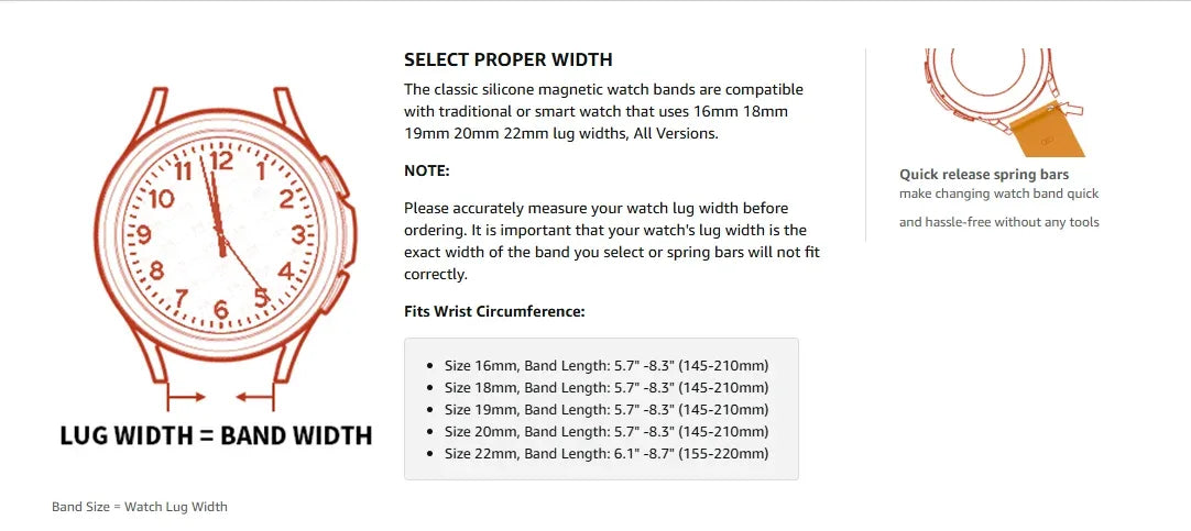 20 22mm Watch Band For Samsung Galaxy watch 6/4/5 pro/gear s3/active 2/classic Sport Magnetic Strap for Huawei GT 2 2e 3 Band