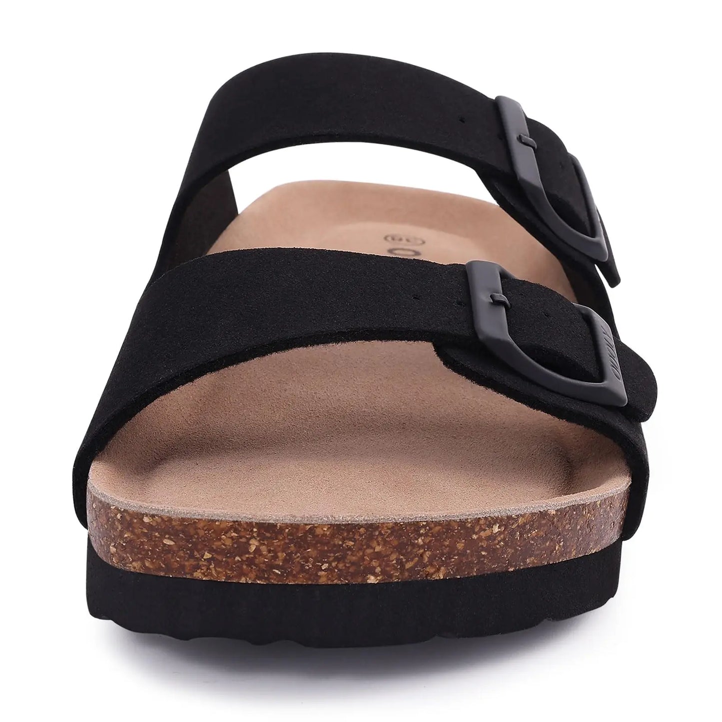 Crestar Women's Cork Footbed Slide Sandal Adjustable Buckle Summer Outdoor Suede Sandals with Arch Support Non-slip Beach Shoes