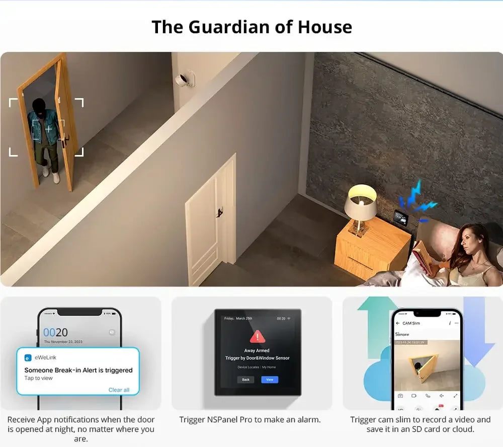 SONOFF SNZB-04P Sonoff Zigbee Door Sensor SNZB 04P Local Smart Scene Linkage Tamper Alert Home Security Work with Alexa Google