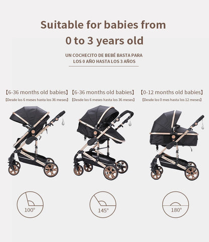 Baby Stroller 3 in 1 stroller lightweight strollers  Baby Carriage mutifunction strollers Baby newborn stroller mother kids