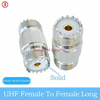 UHFmale Female SO239 PL259 Connector UHF 3 Way Splitter UHF 4-hole Panel Mount Flange RF Coaxial Pure Copper High Quality