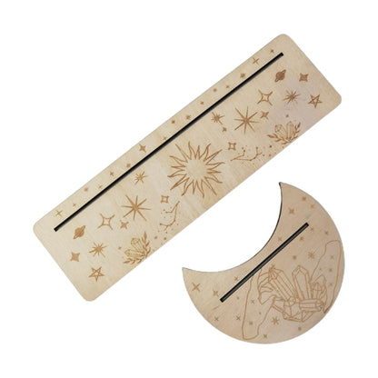 Wooden Stand for Tarot Moon Shape Rectangle Card Set Altar Stand Wood Display Witch Divination Tools Game Accessories Wholesale