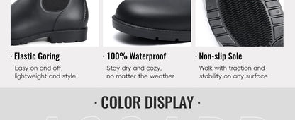 Evshine Fashion Short Rain Shoes For Women New Lady Chelsea Boots Outdoor Anti-slip Waterproof Rain Boots Sodt Rubber Ankle Boot