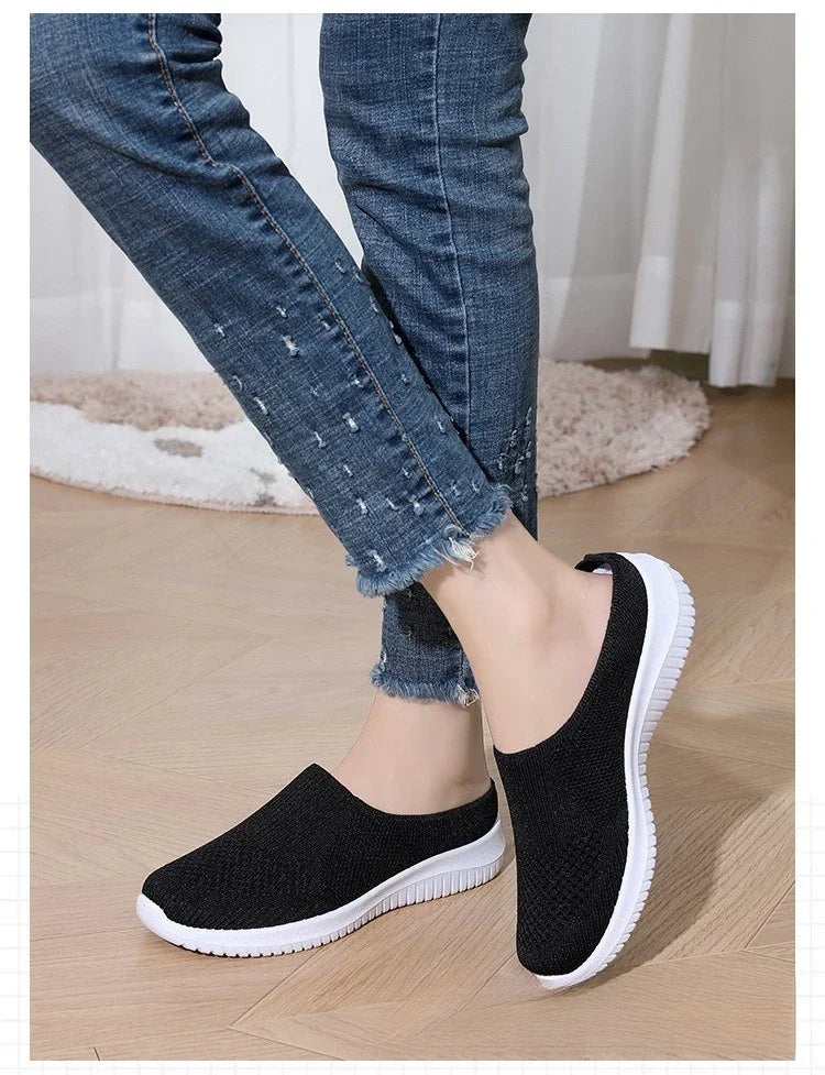 Women's Summer Shoes Plus Size Casual Single Ladies Shoes Soft Sole Cover Half Slippers Sale Shoes with Free Shipping