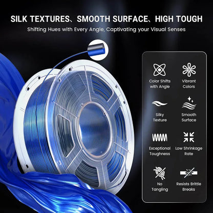 JAYO 10Rolls SILK PLA+ 3D Filament 1.75mm SILK PLA Rainbow  Filament for FDM 3D Printer SILK Dual & Triple 3D Printing Materials
