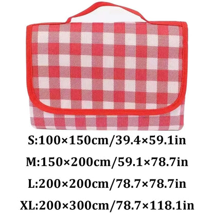 Foldable & Portable Picnic Blanket Thickened Waterproof Beach Blanket Lightweight Camping Tent Grassland Mat For Parties Travels